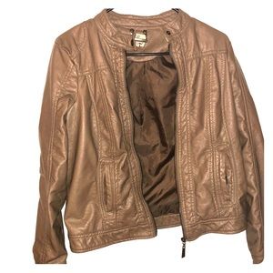 faux leather jacket